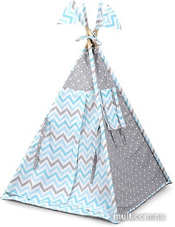 Вигвам Мебельград Зигзаг (небесный/звездопад на сером)