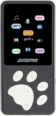 MP3 плеер Digma S4 8GB (серый/серебристый)