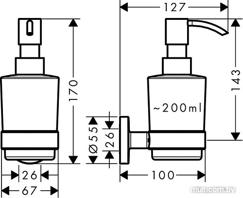 Дозатор для жидкого мыла Hansgrohe Logis Universal 41714000