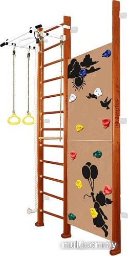 Детский спортивный комплекс Kampfer Jungle Wall Girl (3 м, вишневый/белый)