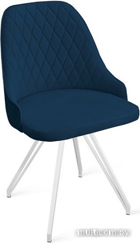Стул Трия Гранд К4 (белый матовый/велюр Confetti Blue)