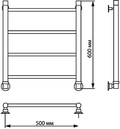 Полотенцесушитель Luxon J 60x50 (нижнее подключение)