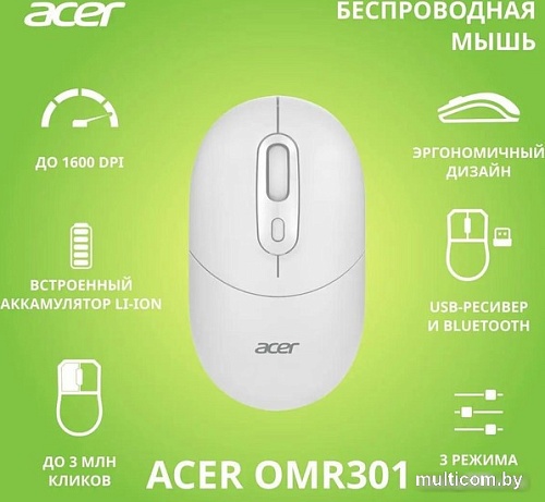 Мышь Acer OMR301 (белый)