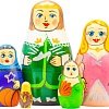 Развивающая игра Брестская Матрешка Cказка Золушка (набор 5 шт)