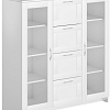 Тумба Mio Tesoro Сириус 2 двери со стеклом и 4 ящика 117x123 2.02.03.400.1 (белый)