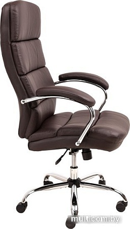 Кресло AksHome August Chrome Eco (темно-коричневый)