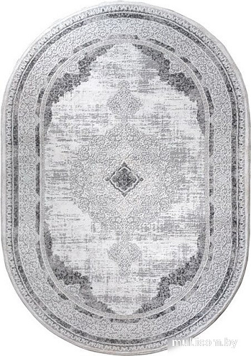 Ковер для жилой комнаты Sirma Carpet Portfolio 05418O-WHITE-GREY-OVAL (1.4x2)