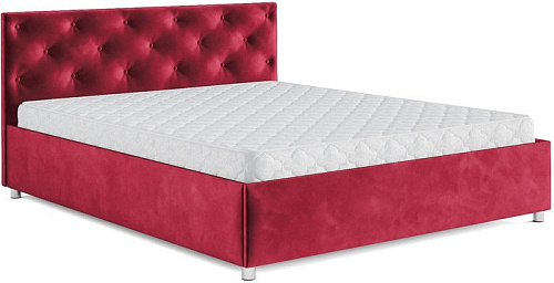 Кровать Мебель-АРС Классик 140 (бархат красный Star Velvet 3 Dark Red)