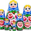 Развивающая игра Брестская Матрешка В сарафане с розами (набор 7 шт)