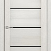 Межкомнатная дверь Portas S22 80x200 (французский дуб, стекло lacobel черный лак)