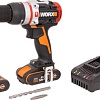Ударная дрель-шуруповерт Worx WX354 (с 2-мя АКБ, кейс)