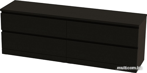Комод Mio Tesoro Варма 4Д (шпон ясень, черный)