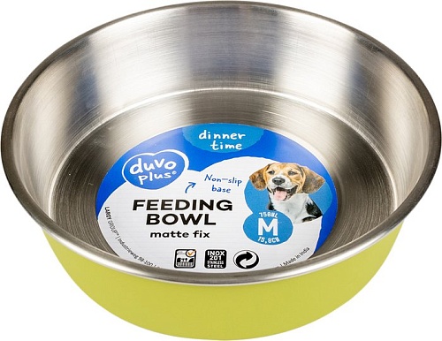 Миска Duvo Plus Металлическая салатовая 750 мл