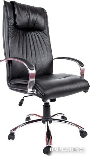 Офисное кресло Деловая обстановка Артекс Хром ХН кожа (черный)