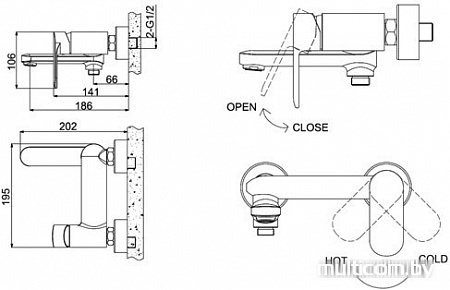 Смеситель Bravat Opal F6125183CP-01
