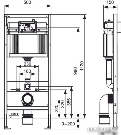 Инсталляция для унитаза Tece 9.400.414