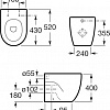 Унитаз Roca Meridian (347247000 + 8012A2004) с пневмокрышкой