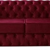 Диван Brioli Честерфилд двухместный (микровелюр, В48 вишневый)