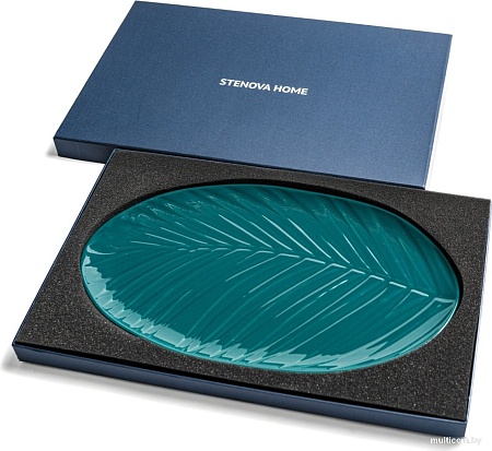 Блюдо Stenova Home Bali 61310164 (зеленый фарфор)