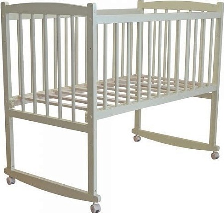 Классическая детская кроватка Массив Беби 1 разборная (слоновая кость)