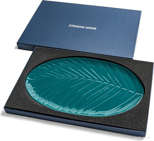 Блюдо Stenova Home Bali 61310164 (зеленый фарфор)