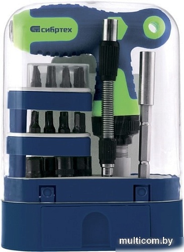 Отвертка с набором СибрТех 13382 (33 предмета)