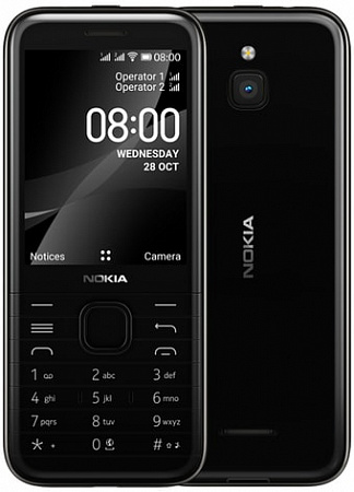 Мобильный телефон Nokia 8000 4G Dual SIM (черный)