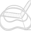 Кресло M-Group Фасоль 12370106 (белый ротанг/красная подушка)