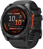 Умные часы Garmin Fenix 8 51мм (серый, черный силиконовый ремешок)