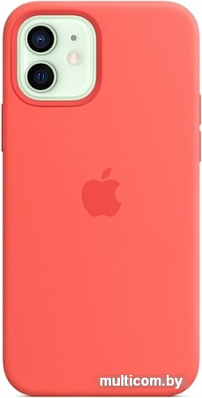 Чехол Apple MagSafe Silicone Case для iPhone 12/12 Pro (розовый цитрус)