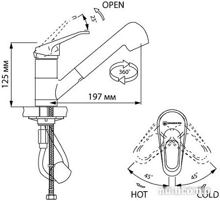 Смеситель Omoikiri Takayama (OTA-CR-40)