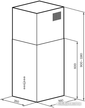 Кухонная вытяжка LEX Mono 400 (нержавеющая сталь)