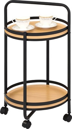 Сервировочный стол Halmar Bar-11 (дуб натуральный/черный)