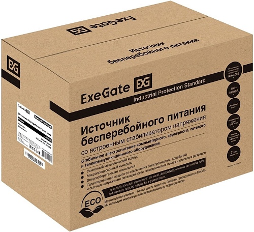 Источник бесперебойного питания ExeGate SpecialPro Smart LLB-2000.LCD.AVR.2SH.RJ.USB EX292632RUS
