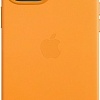 Чехол Apple MagSafe Leather Case для iPhone 12 Pro Max (золотой апельсин)