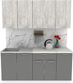 Готовая кухня ЭлиГард Lion 1.8 (ледяное дерево/дымчатый алмаз/королевский опал)