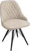 Стул Трия Гранд К3 (черный муар/микровелюр Wellmart Dark Beige)