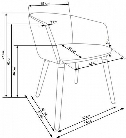 Стул Halmar K266 (светло-серый)