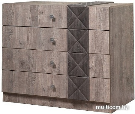 Комод КМК Мебель 4Я Монако 0673.1 (графит-дуб полярный)