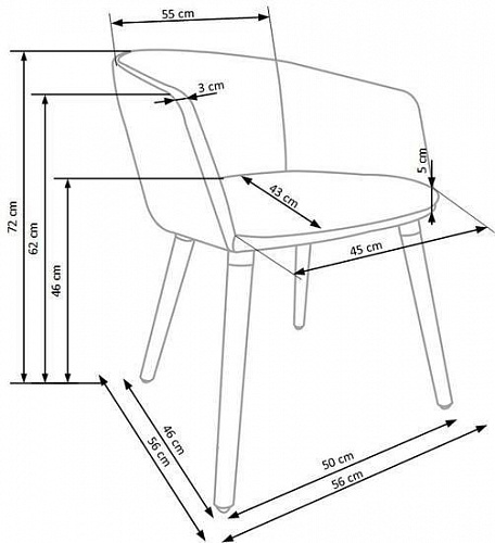 Стул Halmar K266 (светло-серый)