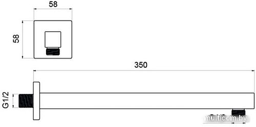 Держатель верхнего душа Aquatek AQ2175MB