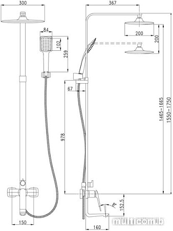 Душевая система Lemark LM5962CW