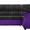 Угловой диван Mebelico Карнелла 60284 (черный/фиолетовый)