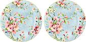 Набор тарелок Elan Gallery Яблоневый цвет на голубом 420430 (2 шт)