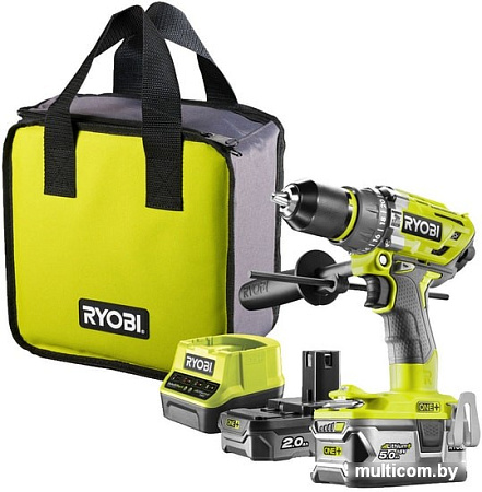 Ударный шуруповерт Ryobi R18PD7-252S 5133004391 (с 2-мя АКБ, сумка)