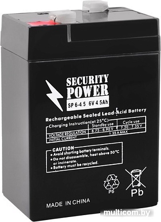 Аккумулятор для ИБП Security Power SP 12-5 F1 (12В/5 А·ч)