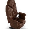 Кресло Kulik System Diamond Desing (экокожа, коричневый с подголовником)