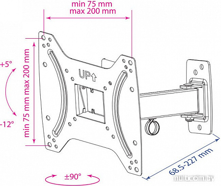 Кронштейн Kromax OPTIMA-203 (черный)