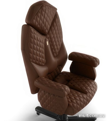 Кресло Kulik System Diamond Desing (экокожа, коричневый с подголовником)
