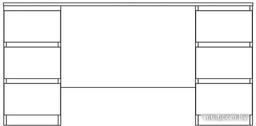 Стол Mio Tesoro Кастор 6 ящиков 151x65 2.03.06.040.3 (дуб сонома)
